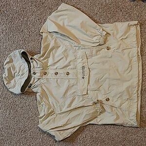 Columbia Womens Pullover Anorak Hooded Jacket Long Sleeve 1/4 Button size Medium